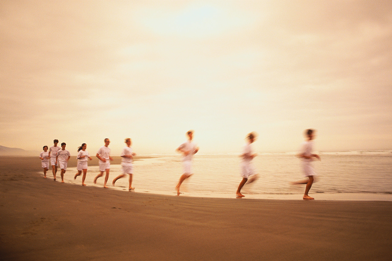 Runners on the Beach